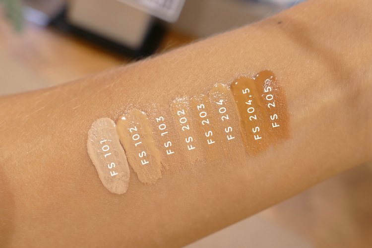 Flawless Satin Foundation swatches